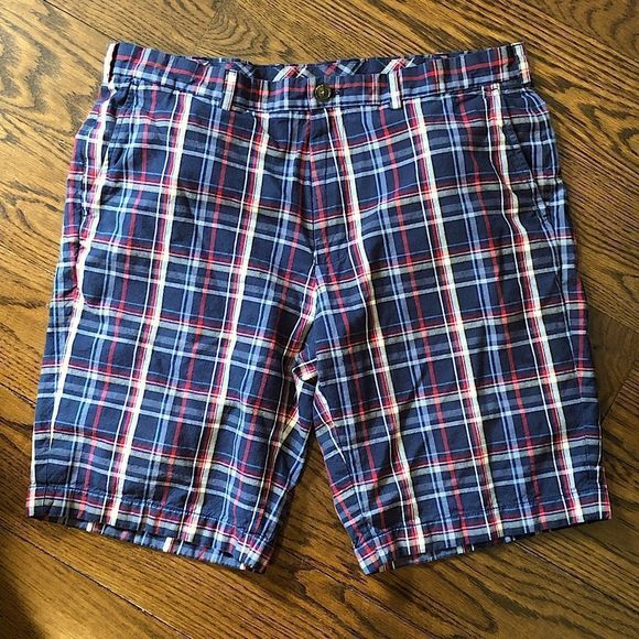 BROOKS BROS Mens Indian Plaid Flat Front Shorts Sz 38 - Picture 1 of 8